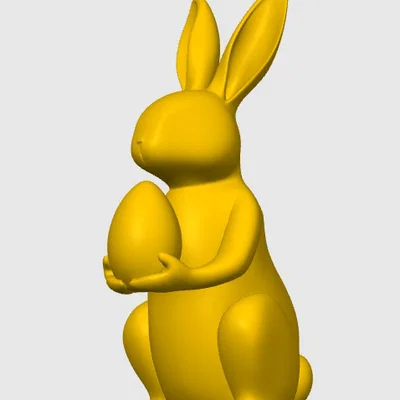 Mô hình thỏ Phục sinh ôm trứng 3D đáng yêu cho trang trí