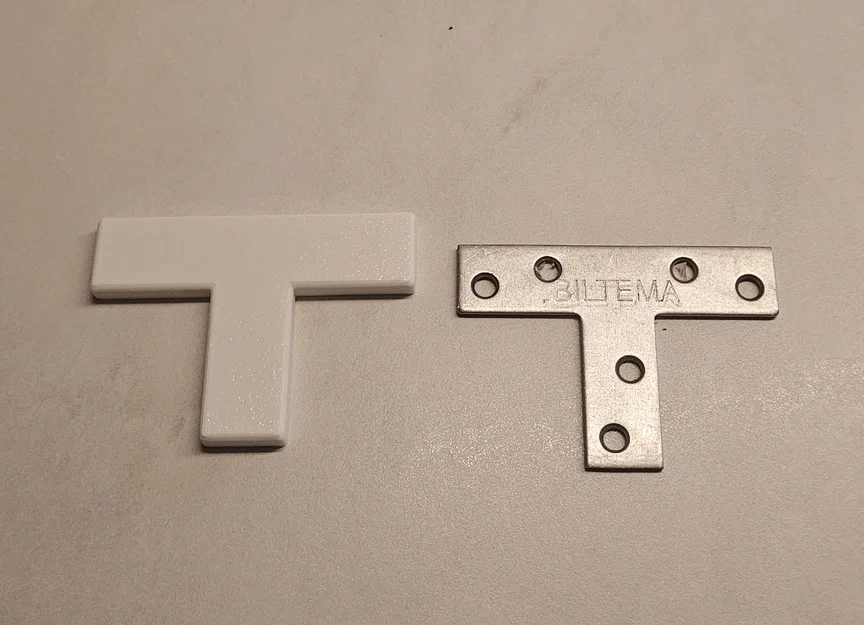 Nắp che trang trí cho bản lề chữ T Biltema 44-204 - Image 1