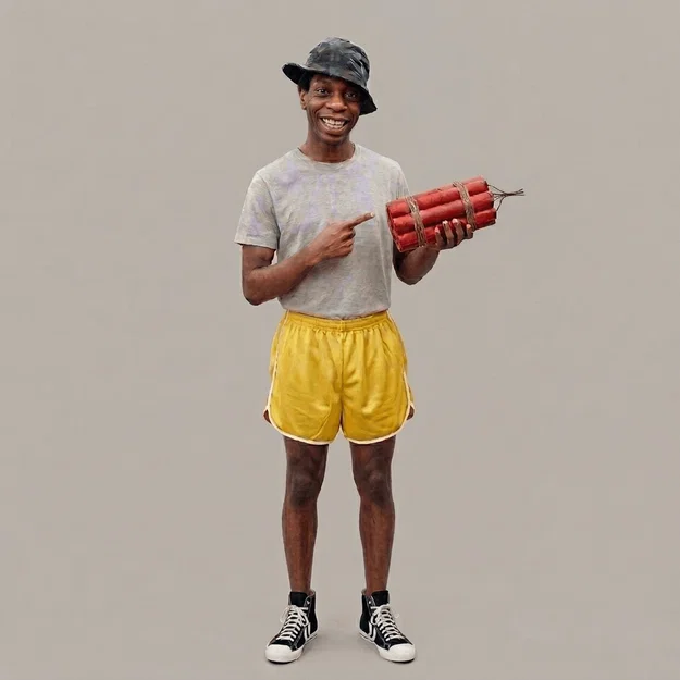 Mô hình 3D nhân vật JJ (Jimmy Walker) từ series Good Times 1974 - Image 1