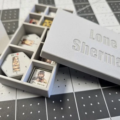 Bộ đế và hộp đựng cho counter game Lone Sherman (kích thước 2mm)