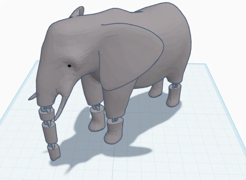 Mô hình chú voi 3D nhỏ xinh làm móc khóa trang trí độc đáo - Image 1