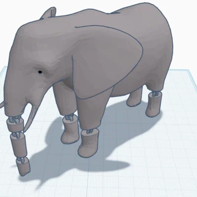 Mô hình chú voi 3D nhỏ xinh làm móc khóa trang trí độc đáo