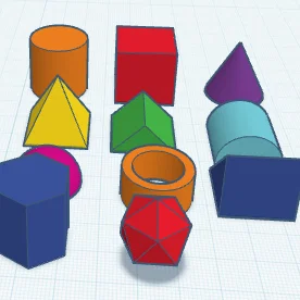 Bộ sưu tập các khối hình học cơ bản cho máy in 3D