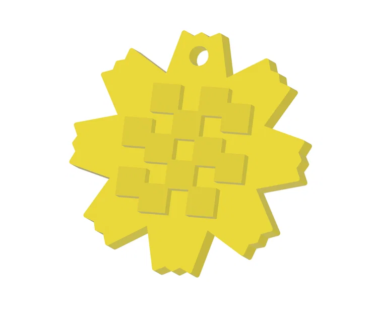 Móc khóa hoa Arfaj (Arfaj Flower Keychain) - Thiết kế in 3D tinh tế - Image 1