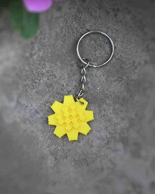 Móc khóa hoa Arfaj (Arfaj Flower Keychain) - Thiết kế in 3D tinh tế - Image 2