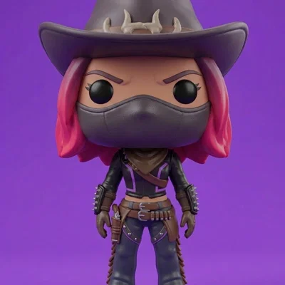 Mô hình 3D nhân vật nữ xạ thủ phong cách Funko Pop độc đáo