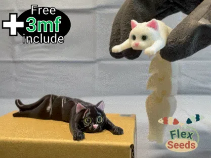 Mô hình mèo cử động linh hoạt (Flexible Cat) - File in 3D cực đáng yêu - Image 1