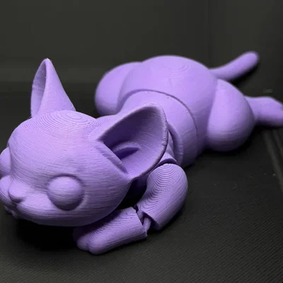 Mô hình mèo cử động linh hoạt (Flexible Cat) - File in 3D cực đáng yêu
