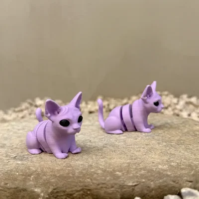 Mô hình mèo cử động linh hoạt (Flexible Cat) - File in 3D cực đáng yêu