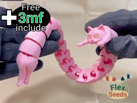 Mô hình mèo cử động linh hoạt (Flexible Cat) - File in 3D cực đáng yêu - Image 4