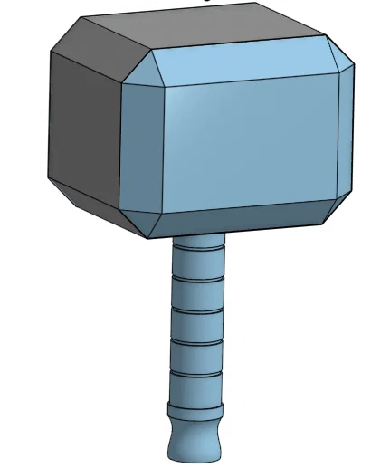 Mô hình búa thần Thor in 3D với tay cầm tháo rời độc đáo - Image 1