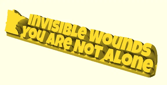 Mô hình 3D để bàn ý nghĩa Invisible Wounds You Are Not Alone - Image 1