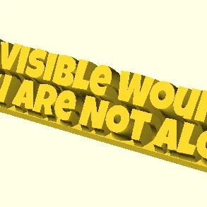 Mô hình 3D để bàn ý nghĩa Invisible Wounds You Are Not Alone