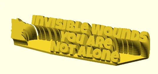 Mô hình 3D để bàn ý nghĩa Invisible Wounds You Are Not Alone - Image 2