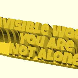 Mô hình 3D để bàn ý nghĩa Invisible Wounds You Are Not Alone