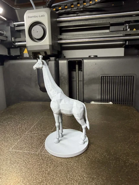 Tượng Hươu Cao Cổ Low Poly – Mô hình in 3D trang trí bàn làm việc - Image 3