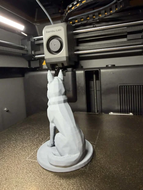 Tượng Chó Canh Giữ Low Poly – Mẫu In 3D Chất Lượng Cao - Image 3