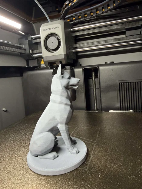 Tượng Chó Canh Giữ Low Poly – Mẫu In 3D Chất Lượng Cao - Image 5