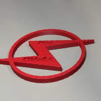 Móc khóa hình tia chớp hiệu ứng 3D họa tiết tổ ong