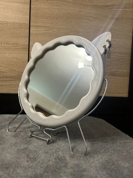 Khung gương để bàn hình tai mèo xinh xắn - File in 3D - Image 1