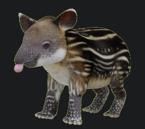 Mô hình 3D chú heo vòi (Tapir) siêu đáng yêu - Image 1