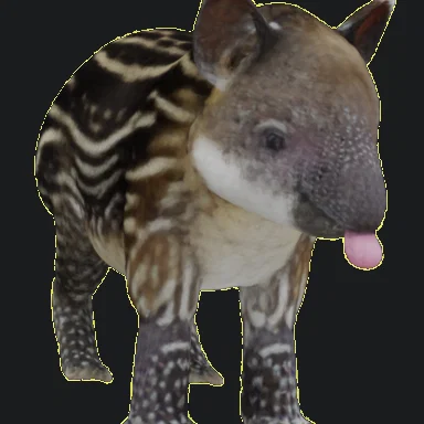 Mô hình 3D chú heo vòi (Tapir) siêu đáng yêu