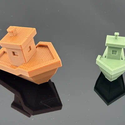 Mô hình thuyền đồ chơi Low Poly Benchy thu nhỏ