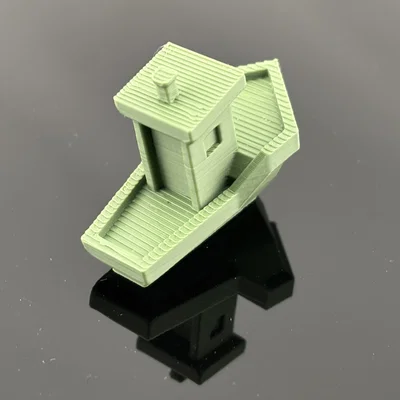 Mô hình thuyền đồ chơi Low Poly Benchy thu nhỏ