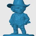 Mô hình 3D Chibi Rooster Cogburn True Grit trang trí bàn làm việc - Thumbnail 3