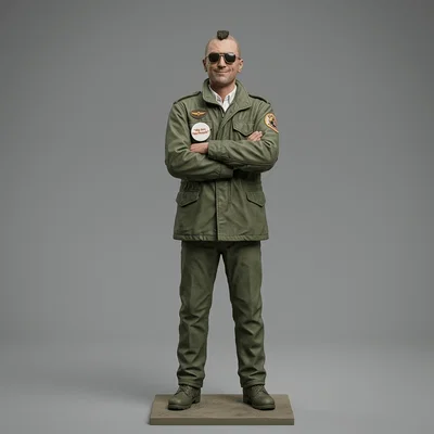 Mô hình 3D nhân vật Travis Bickle trong phim Taxi Driver 1976