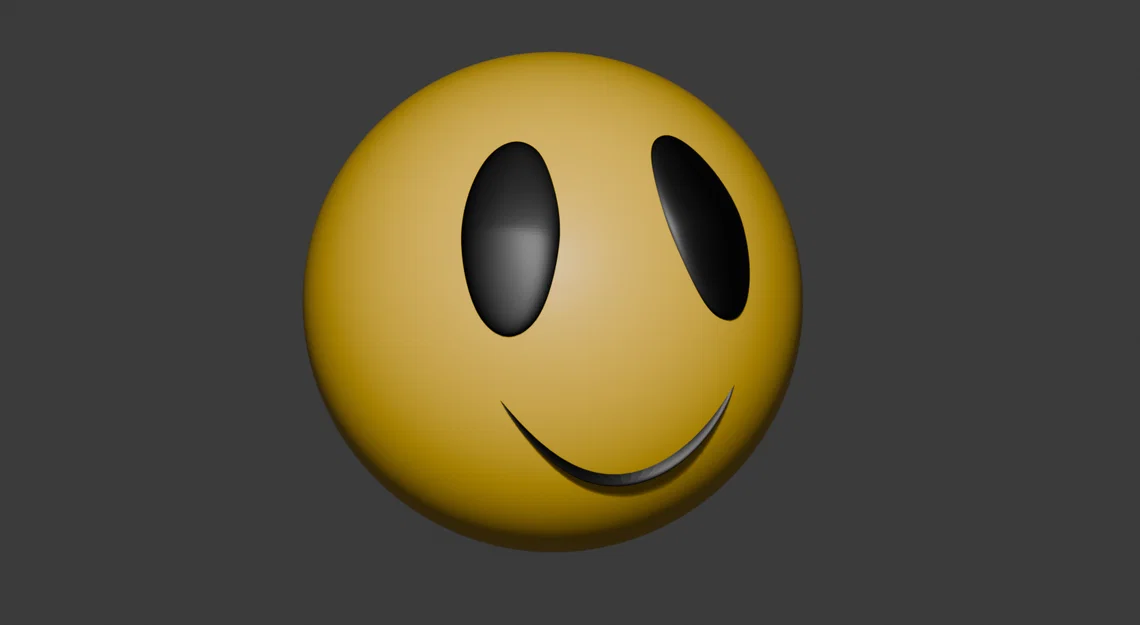Mô hình 3D mặt cười (Smiley face) dễ thương, tùy chỉnh kích thước - Image 1