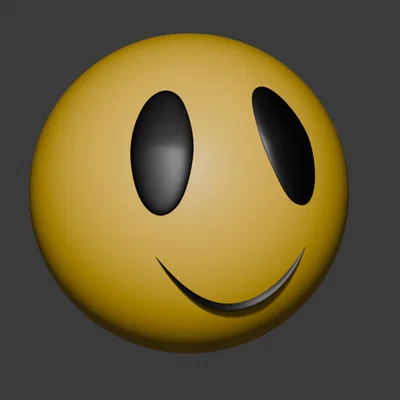 Mô hình 3D mặt cười (Smiley face) dễ thương, tùy chỉnh kích thước
