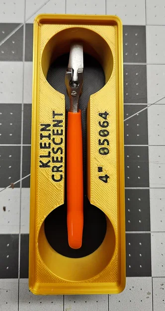 Khay in 3D Gridfinity cho cờ lê Klein Tools 4 inch (Model 05064) - Image 1