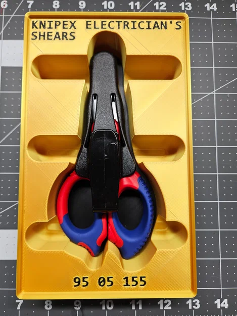 Khay 3D Gridfinity cho kéo điện lực Knipex 95 05 155 chuyên dụng - Image 1