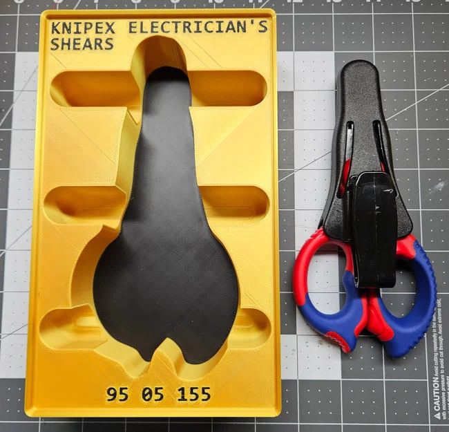 Khay 3D Gridfinity cho kéo điện lực Knipex 95 05 155 chuyên dụng - Image 2