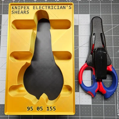 Khay 3D Gridfinity cho kéo điện lực Knipex 95 05 155 chuyên dụng