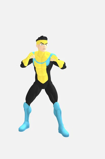 Mô hình 3D nhân vật siêu anh hùng Invincible (Mark Grayson) chất lượng - Image 1