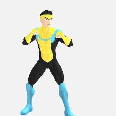 Mô hình 3D nhân vật siêu anh hùng Invincible (Mark Grayson) chất lượng