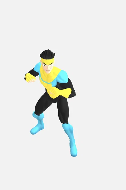 Mô hình 3D nhân vật siêu anh hùng Invincible (Mark Grayson) chất lượng - Image 3