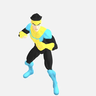 Mô hình 3D nhân vật siêu anh hùng Invincible (Mark Grayson) chất lượng