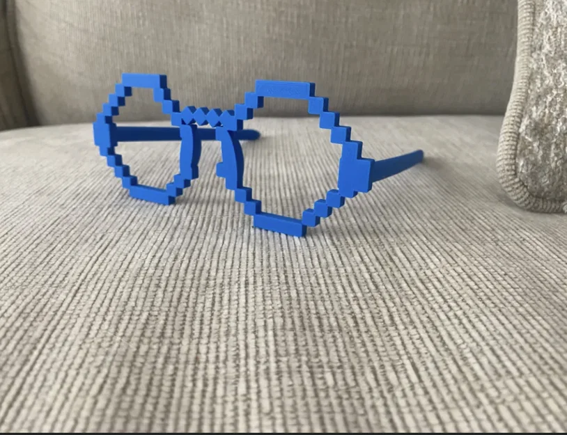 Mẫu mắt kính phong cách Minecraft Pixel - Phụ kiện in 3D độc đáo - Image 1