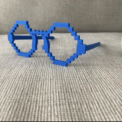 Mẫu mắt kính phong cách Minecraft Pixel - Phụ kiện in 3D độc đáo