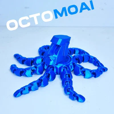Mô hình trang trí OCTOMOAI - Bạch tuộc Moai 3D ấn tượng