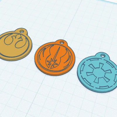 Bộ sưu tập móc khóa biểu tượng Star Wars in 3D cực chất