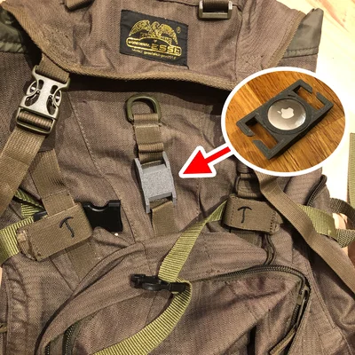Ngàm gắn Apple AirTag cho hệ thống MOLLE và dây đai 25mm