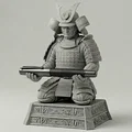 Tượng Samurai Giữ Bút & Dao Mở Thư - Thumbnail 1