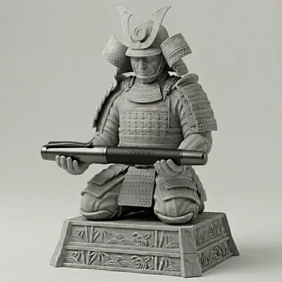 Tượng Samurai Giữ Bút & Dao Mở Thư