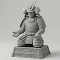 Tượng Samurai Giữ Bút & Dao Mở Thư - Thumbnail 2