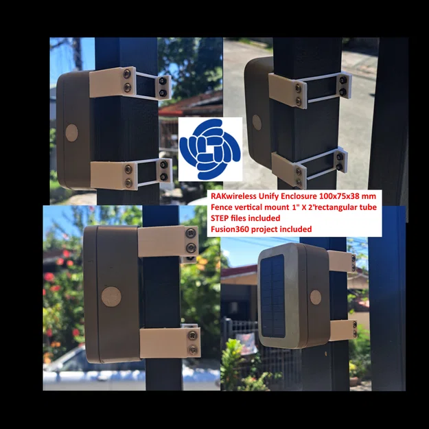 Ngàm gắn RAK Unify Enclosure trên thanh 1x2" theo chiều dọc - Image 1