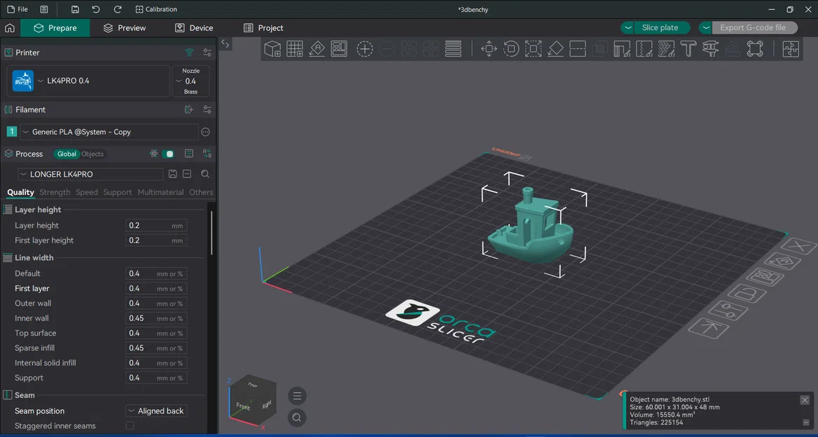 Cấu hình Orca Slicer tối ưu tốc độ cho máy in 3D Longer LK4 Pro - Image 1